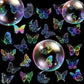 Butterfly Holographic Stickers – 100pcs for Scrapbook & Decor