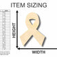 Unfinished Wood Cancer Ribbon Shape - Craft - up to 46" DIY
