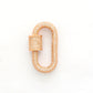 Fully CZ Pave Oval carabiner clasp, Sku#H138