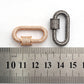 Fully CZ Pave Oval carabiner clasp, Sku#H138