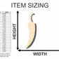Unfinished Wood Chile Pepper Shape - Cooking - Craft - up to 46" DIY