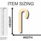 Unfinished Wood Candy Cane Shape - Christmas - Craft - up to 46" DIY