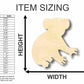 Unfinished Wood Koala Bear Shape - Animal - Craft - up to 46" DIY