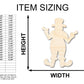 Unfinished Wood Clown Shape | Craft Cutout | up to 46" DIY