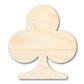 Unfinished Wood Club Shape | DIY Playing Cards Craft Cutout | Up to 36"