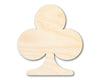 Unfinished Wood Club Shape | DIY Playing Cards Craft Cutout | Up to 36"