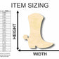 Unfinished Wood Cowboy Boot Shape - Western - Craft - up to 46" DIY