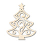 Unfinished Wood Flourish Christmas Tree Shape - Craft - up to 46"