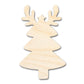 Unfinished Wood Reindeer Christmas Tree Shape - Craft - up to 46" DIY