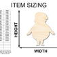 Unfinished Wood Round Santa Shape - Craft - up to 46" DIY