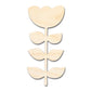 Unfinished Wood Folk Tulip Shape - Flower Craft - up to 46" DIY