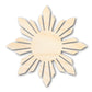 Unfinished Wood Folk Sun Silhouette Shape - Craft - up to 46"