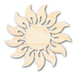Unfinished Wood Radiant Sun Silhouette | Summer | Celestial | Craft Cutout | up to 46"