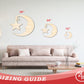 Unfinished Wood Moon and Star Silhouette Shape - Craft - up to 46"