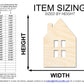 Unfinished Wood House Window Silhouette Shape | DIY Craft Cutout | Up to 36"