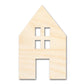 Unfinished Wood House Silhouette Shape - Craft - up to 46"