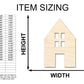 Unfinished Wood House Silhouette Shape - Craft - up to 46"