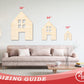 Unfinished Wood House Silhouette Shape - Craft - up to 46"
