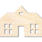 Unfinished Wood House Silhouette Shape - Craft - up to 46"