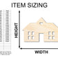 Unfinished Wood House Silhouette Shape - Craft - up to 46"