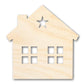Unfinished Wood House Silhouette Shape - Craft - up to 46"