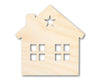 Unfinished Wood House Silhouette Shape - Craft - up to 46"