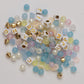 Heavenly Pastel Bead Jar with Gold Block Alphabet Letters DIY Stretch Bracelet Kit