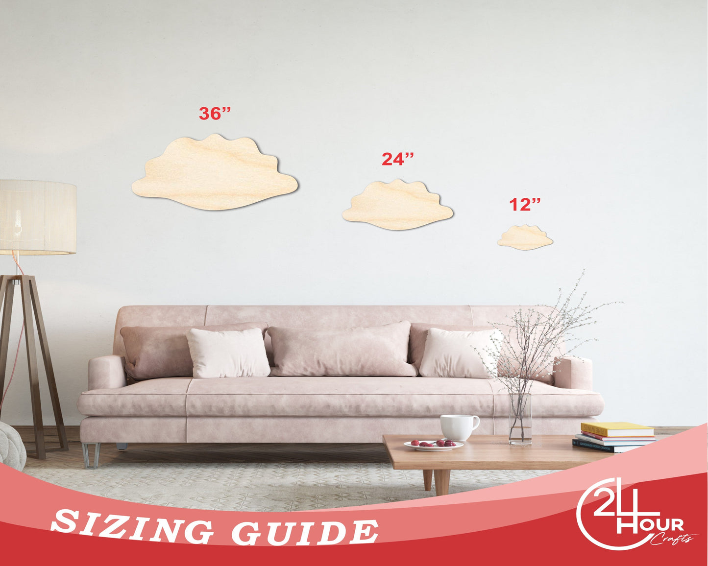 Unfinished Wood Pierogi Silhouette Shape - Craft - up to 46"