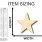 Unfinished Wood Star Shape | DIY Celestial Craft Cutout | Up to 36"