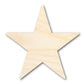 Unfinished Wood Star Shape | DIY Celestial Craft Cutout | Up to 36"