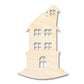 Unfinished Wood Tall House Shape | Craft Cutout | up to 46" DIY