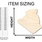 Unfinished Wood Algeria Silhouette Shape - Craft - up to 46"