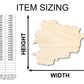 Unfinished Wood Andorra Shape - Country - Craft - up to 46" DIY