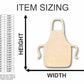Unfinished Wood Apron Shape - Craft - up to 46" DIY