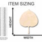 Unfinished Wood Aspen Leaf Shape - Craft - up to 46" DIY