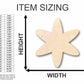 Unfinished Wood Asterisk Symbol - Craft - up to 46" DIY