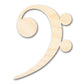 Unfinished Wood Bass Clef Shape - Music - Nursery - Craft - up to 46" DIY