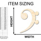 Unfinished Wood Bass Clef Shape - Music - Nursery - Craft - up to 46" DIY