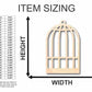 Unfinished Wood Birdcage Shape - Craft - up to 46" DIY