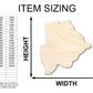 Unfinished Wood Botswana Shape - Craft - up to 46"