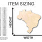 Unfinished Wood Brazil Shape - Country - Craft - up to 46" DIY