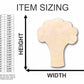 Unfinished Wood Broccoli Shape - Food - Craft - up to 46" DIY