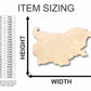 Unfinished Wood Bulgaria Shape - Country - Craft - up to 46" DIY