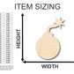 Unfinished Wood Bomb Shape - Craft - up to 46" DIY