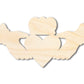 Tall Unfinished Wood Claddagh Shape - Irish Craft - up to 46" DIY
