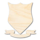 Unfinished Wood Coat of Arms Shape - Craft - up to 46"