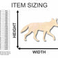 Unfinished Wood Coyote Shape - Animal - Craft - up to 46" DIY