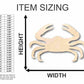 Unfinished Wood Crab Shape - Ocean - Nursery - Craft - up to 46" DIY