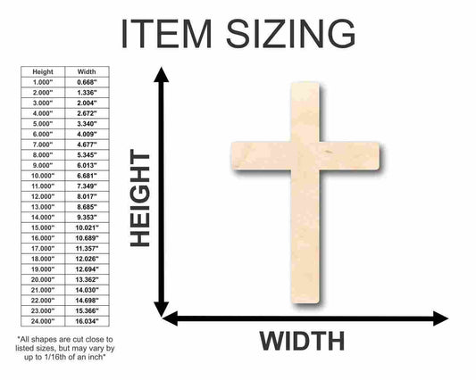 Unfinished Wood Cross Shape - Easter - Christian - Craft - up to 46" DIY