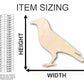 Unfinished Wood Crow Shape - Bird - Wildlife - Craft - up to 46" DIY